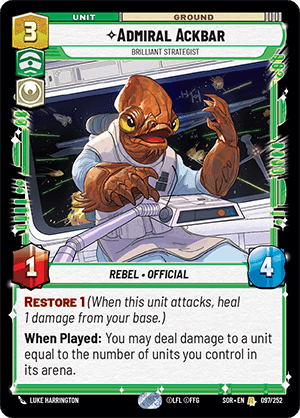 Set 1 Card 097 Admiral Ackbar